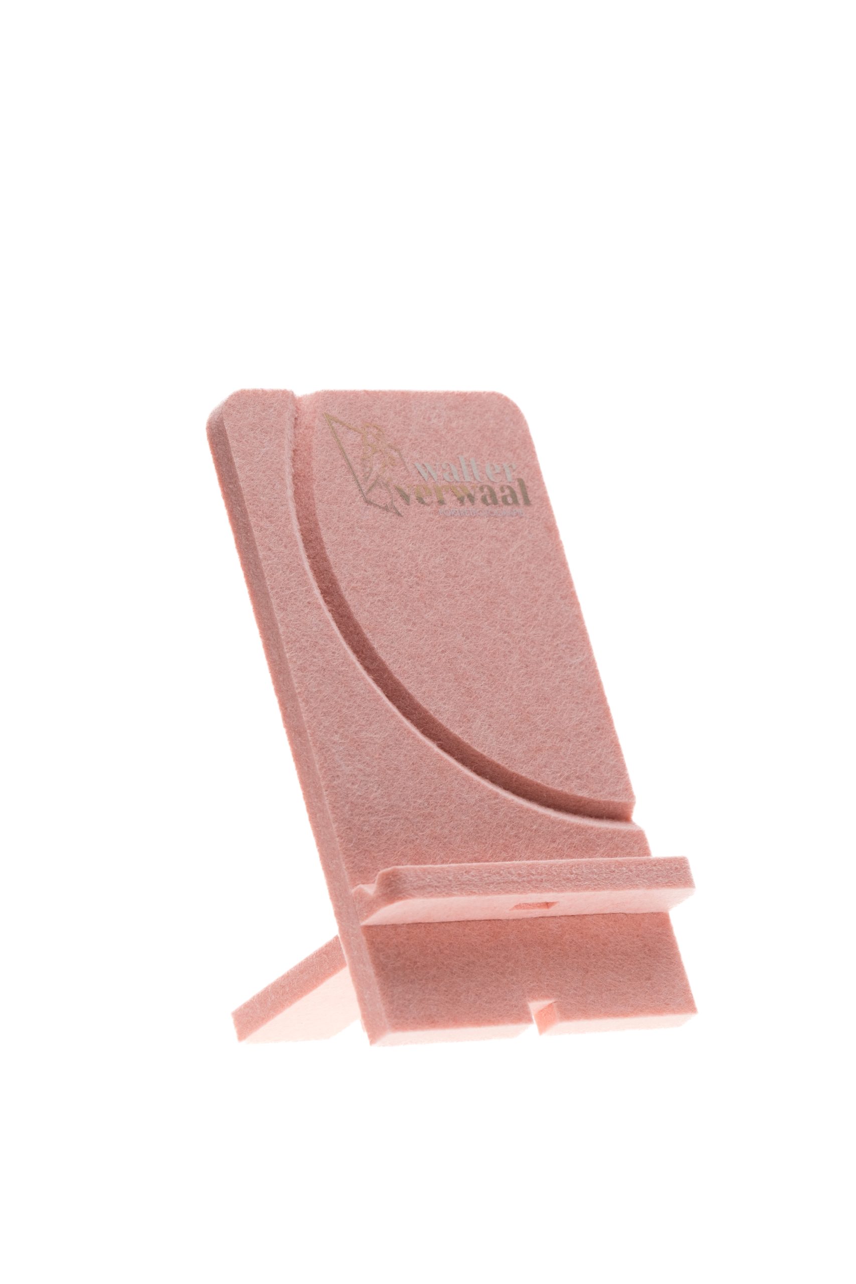 telefoonhouder van vilt roze